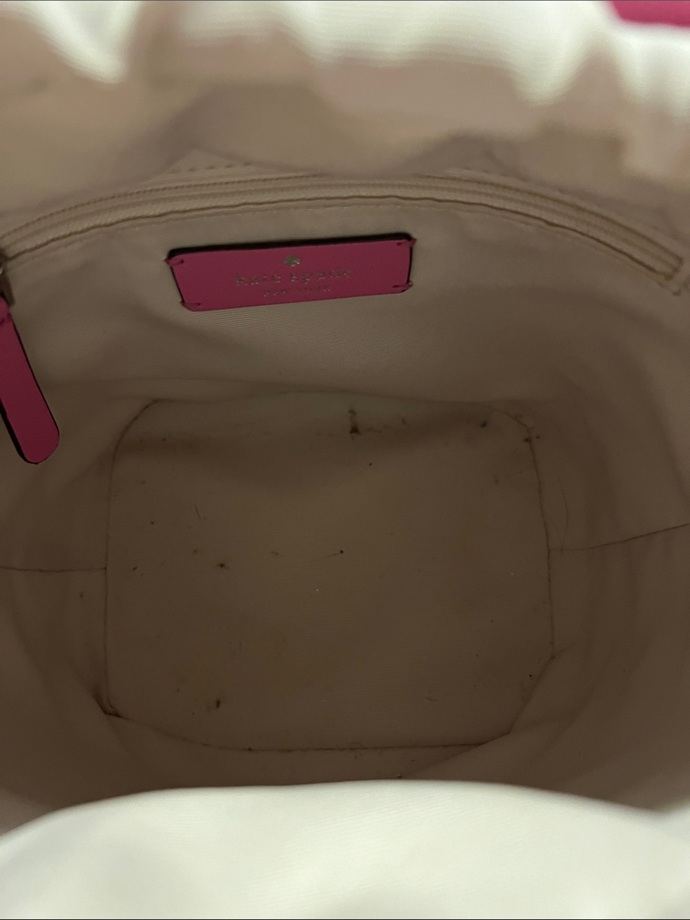 Kate Spade Cameron Street Bucket Pink Leather Drawstring Crossbody Bag - Picture 5 of 5
